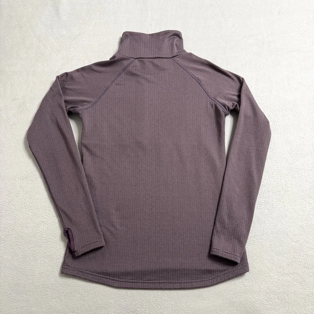 Flylow Pullover Womens Small Purple Grid‎ Fleece Midlayer Sondra Outdoor Hiking